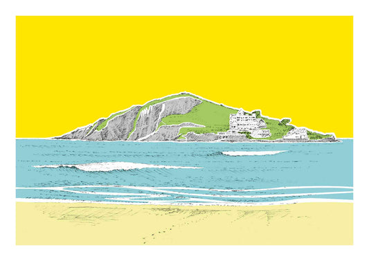 Burgh Island, Bantham by Nelly P. - Devon Art Print