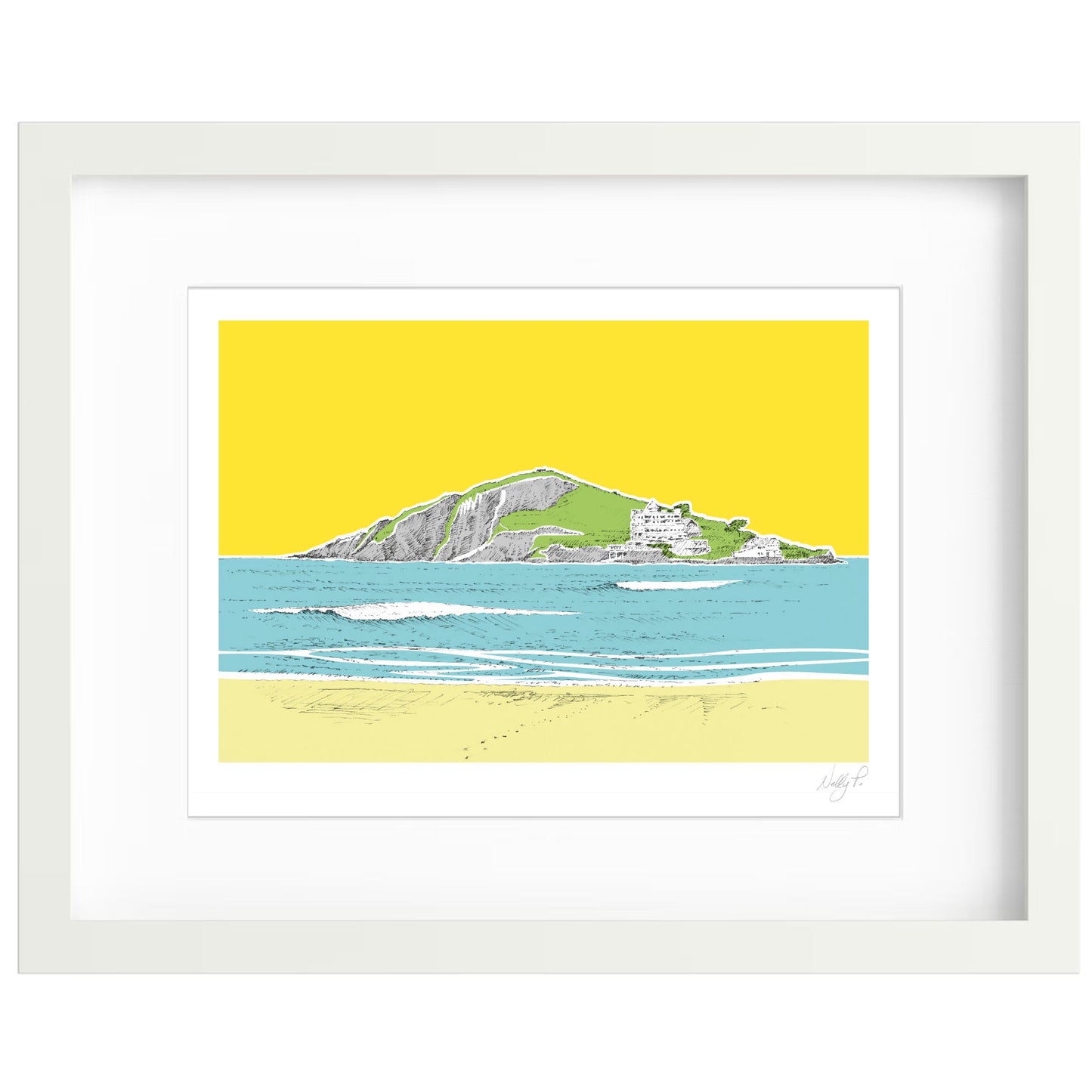 Burgh Island, Bantham by Nelly P. - Devon Art Print