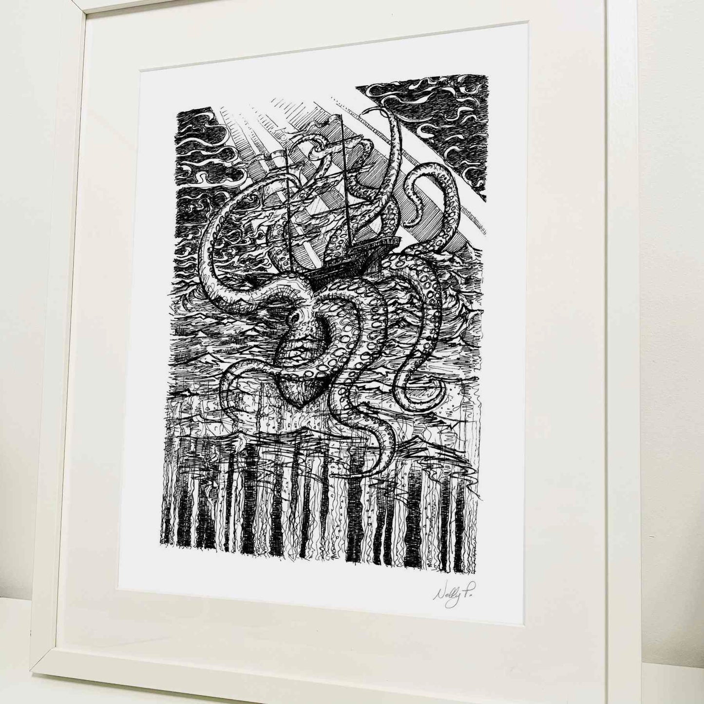 The Kraken by Nelly P. - Kraken Wall Art Print